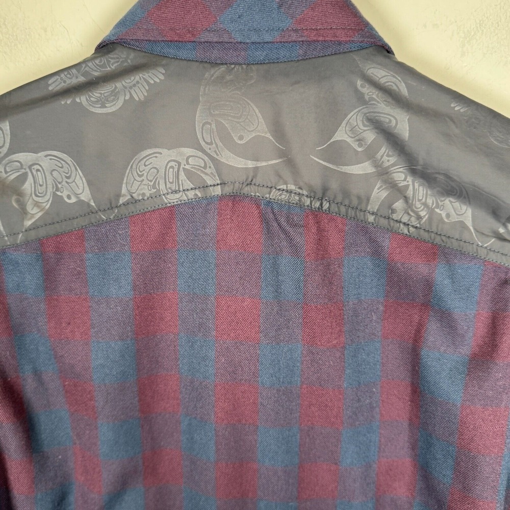 Flylow Gear Shirt Womens‎ Size Small Purple Blue Plaid Flannel Outdoor Western - Picture 8 of 10
